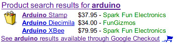 Arduino Product Search Results